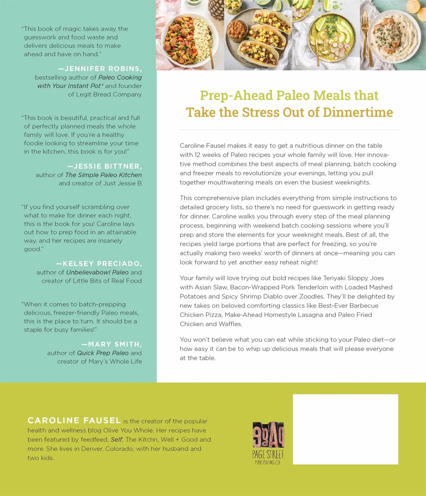 Rückseite: 9781645673569 | Prep, Cook, Freeze: A Paleo Meal Planning Cookbook | Caroline Fausel