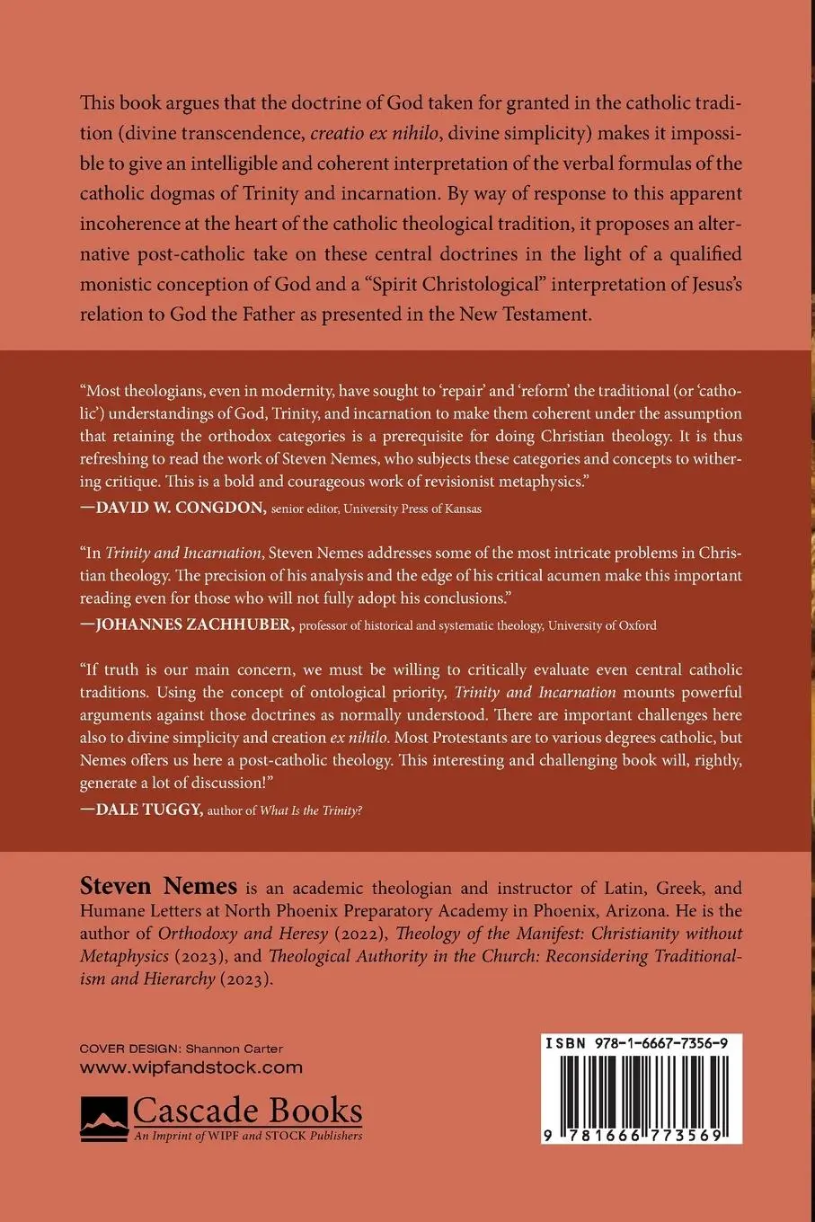 Rückseite: 9781666773569 | Trinity and Incarnation | Steven Nemes | Taschenbuch | Englisch | 2023