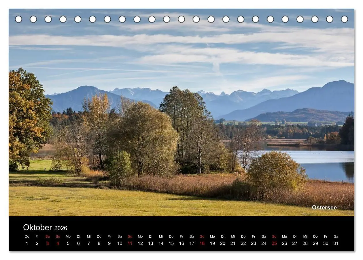Bild: 9783516223569 | Oberbayerische Seen (Tischkalender 2026 DIN A5 quer), CALVENDO...