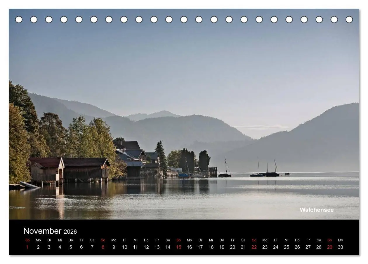 Bild: 9783516223569 | Oberbayerische Seen (Tischkalender 2026 DIN A5 quer), CALVENDO...