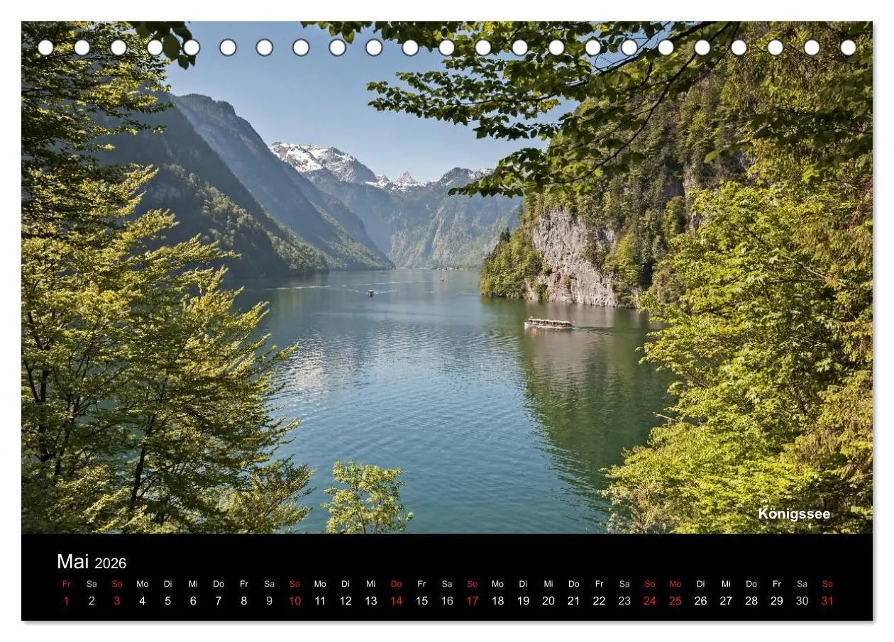 Bild: 9783516223569 | Oberbayerische Seen (Tischkalender 2026 DIN A5 quer), CALVENDO...