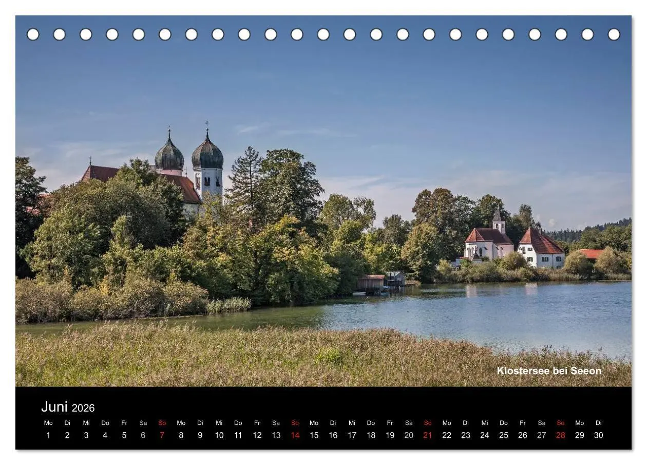Bild: 9783516223569 | Oberbayerische Seen (Tischkalender 2026 DIN A5 quer), CALVENDO...