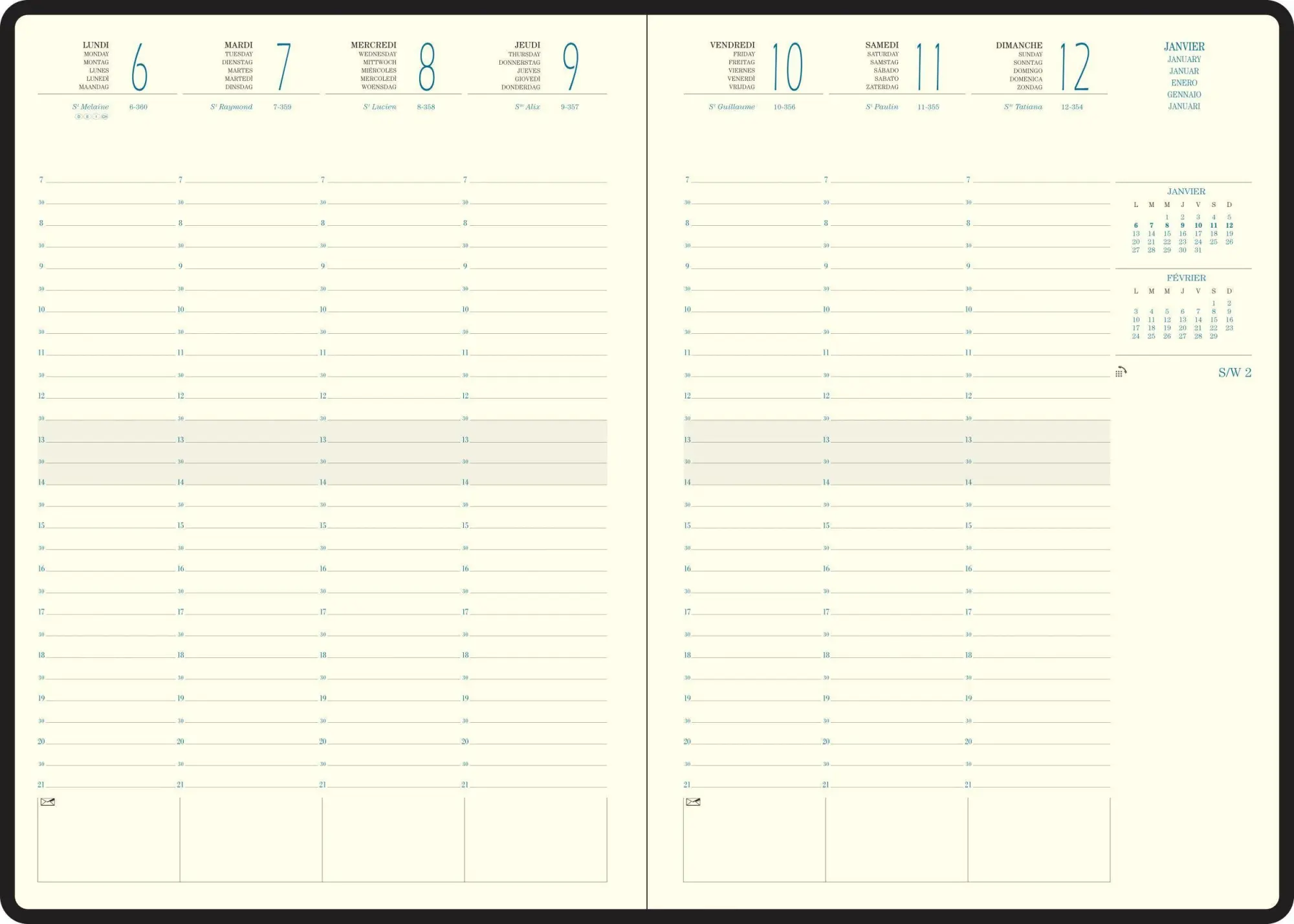Bild: 3660942083669 | EUROTIME 29 Volga enteblau 2027 | Kalender im Schreibtischformat