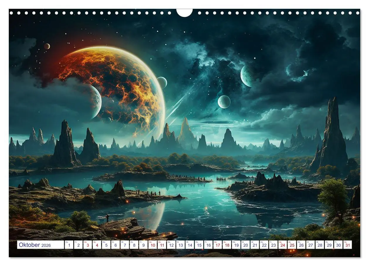 Bild: 9783457503669 | Ferne Welten (Wandkalender 2026 DIN A3 quer), CALVENDO Monatskalender