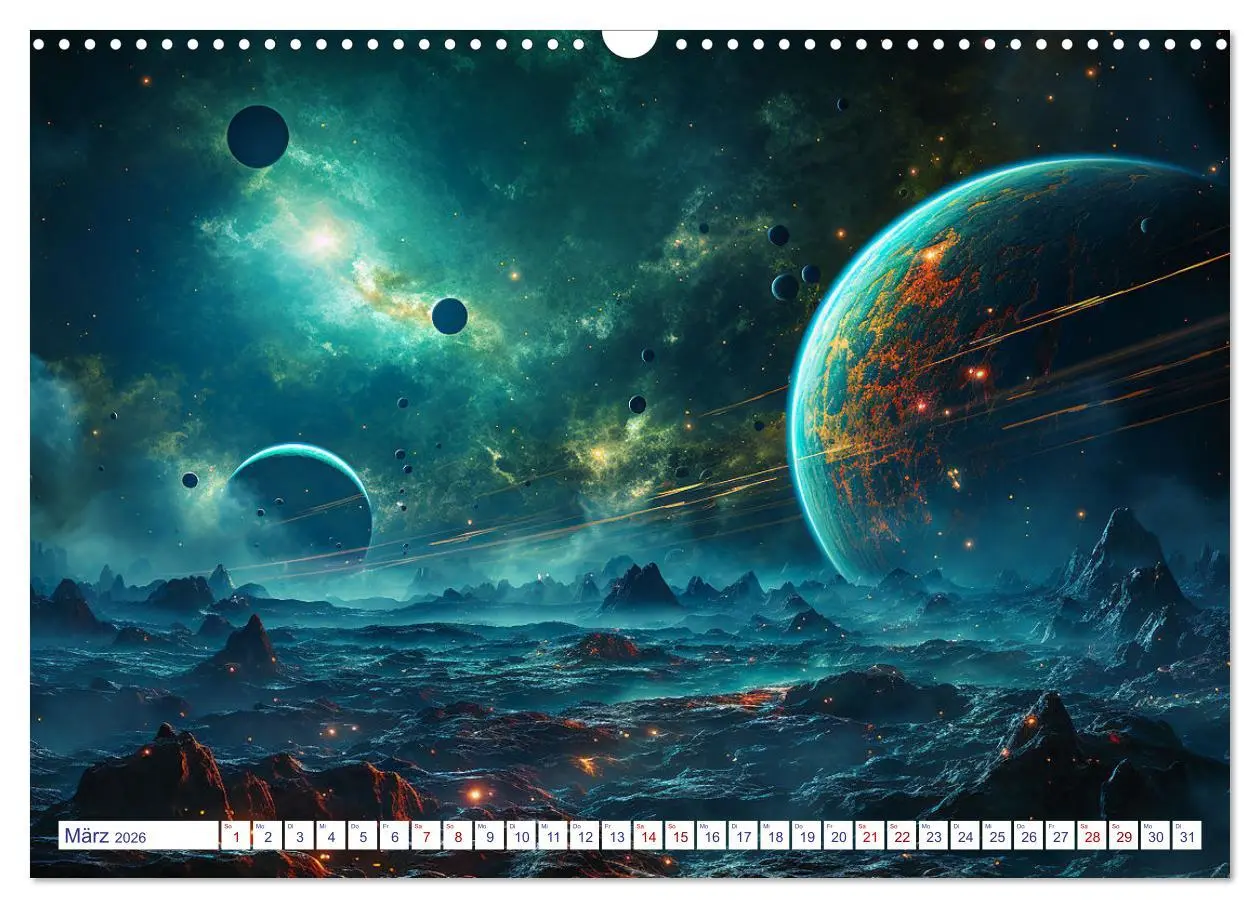 Bild: 9783457503669 | Ferne Welten (Wandkalender 2026 DIN A3 quer), CALVENDO Monatskalender