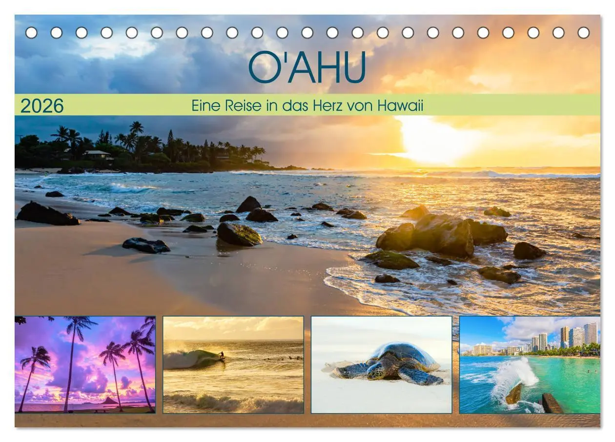 Cover: 9783457743669 | O'ahu - Eine Reise in das Herz von Hawaii (Tischkalender 2026 DIN...