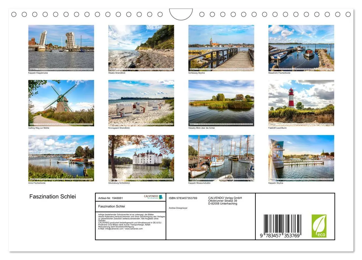 Bild: 9783457353769 | Faszination Schlei (Wandkalender 2026 DIN A4 quer), CALVENDO...