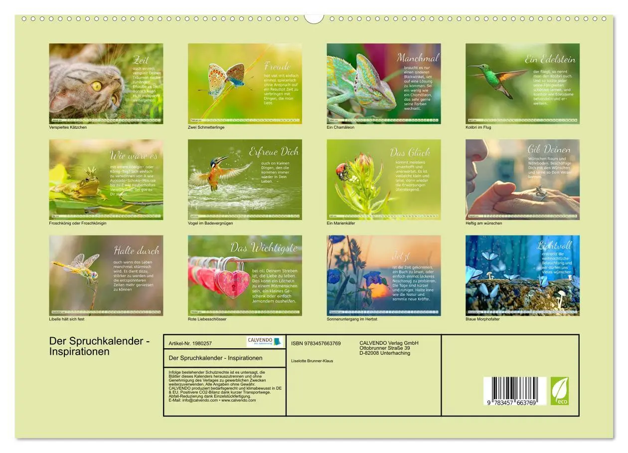 Bild: 9783457663769 | Der Spruchkalender - Inspirationen (hochwertiger Premium...
