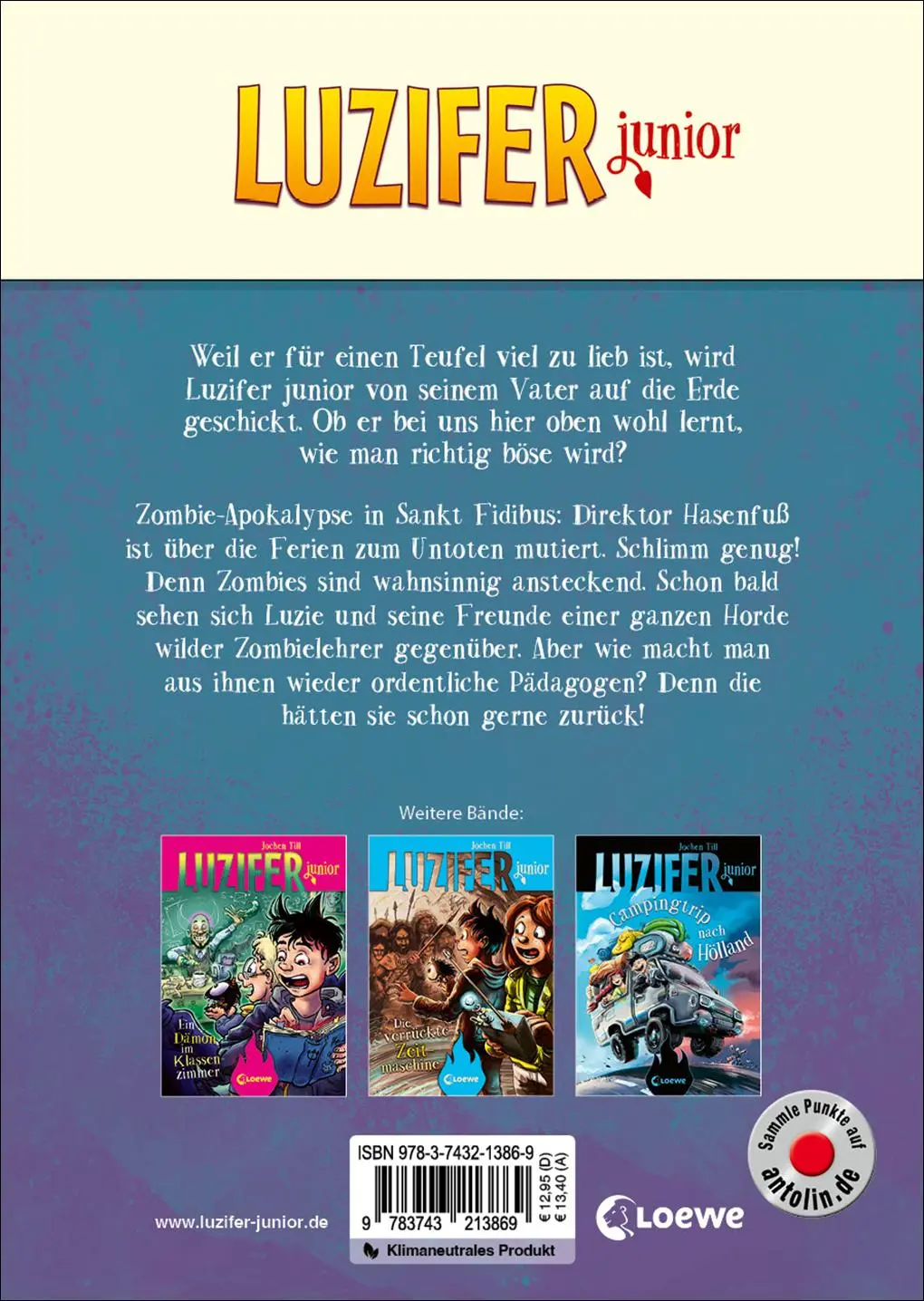Rückseite: 9783743213869 | Luzifer junior (Band 12) - Zombie-Alarm | Jochen Till | Buch | 208 S.
