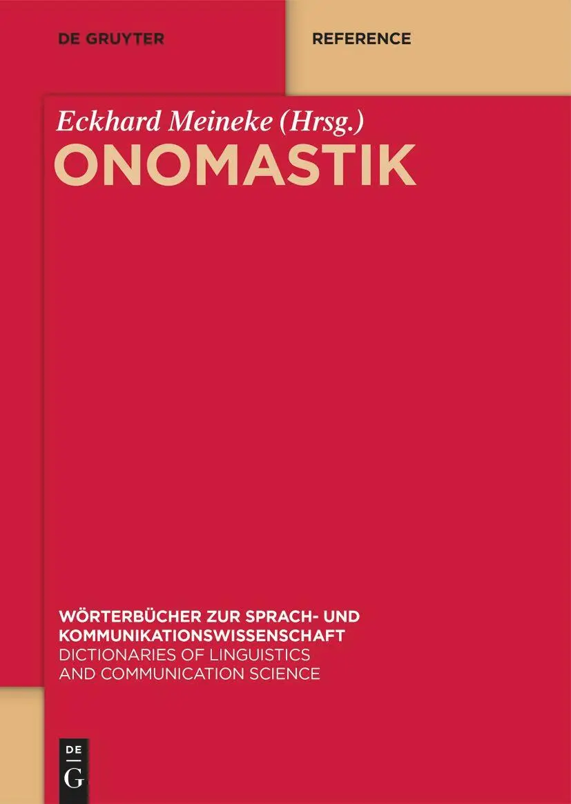 Cover: 9783111343969 | Onomastik | Eckhard Meineke | Buch | 871 S. | Deutsch | 2026
