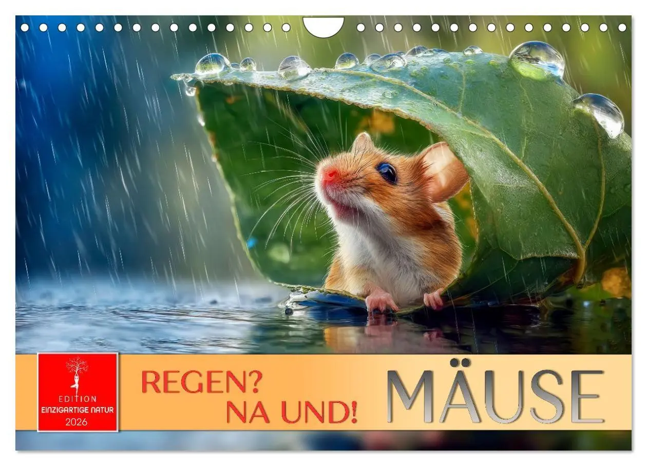 Cover: 9783516593969 | Regen? Na und! Mäuse (Wandkalender 2026 DIN A4 quer), CALVENDO...