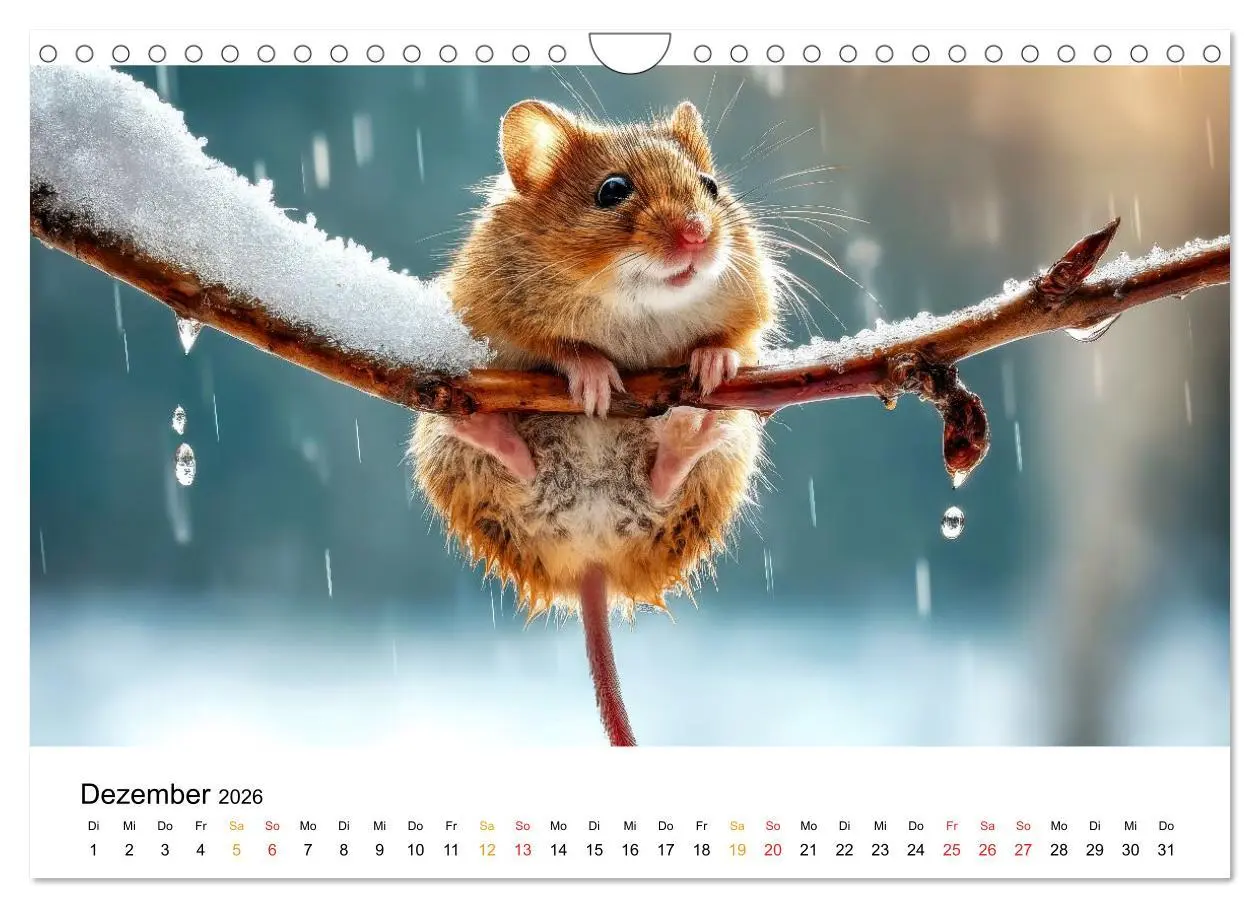 Bild: 9783516593969 | Regen? Na und! Mäuse (Wandkalender 2026 DIN A4 quer), CALVENDO...