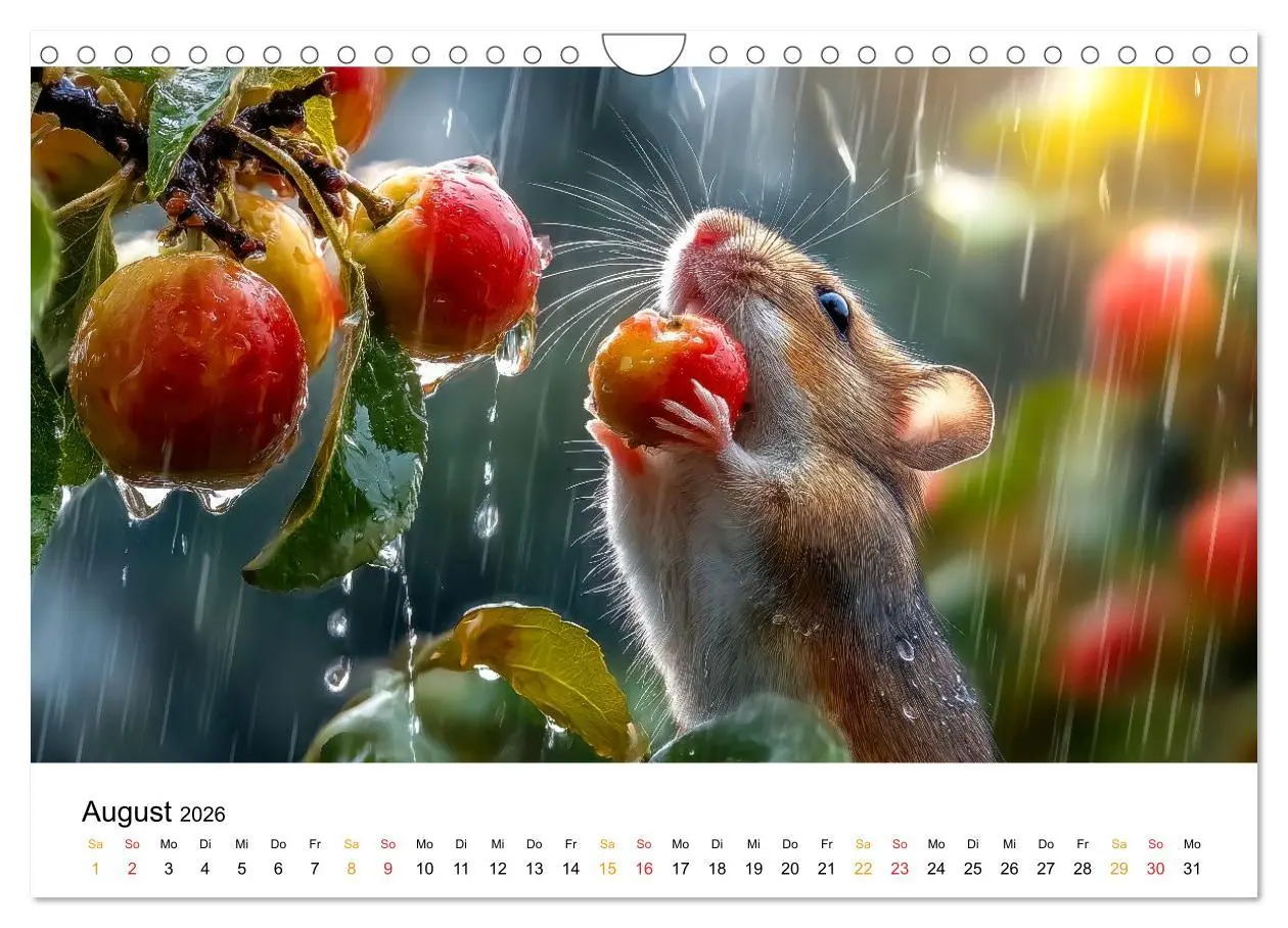 Bild: 9783516593969 | Regen? Na und! Mäuse (Wandkalender 2026 DIN A4 quer), CALVENDO...