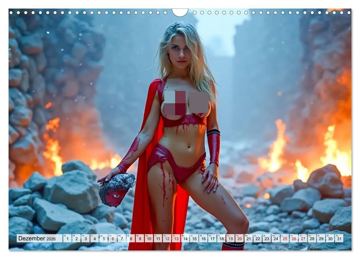 Bild: 9783516663969 | Superheldinnen - Enthüllte Kraft und Kurven (Wandkalender 2026 DIN...