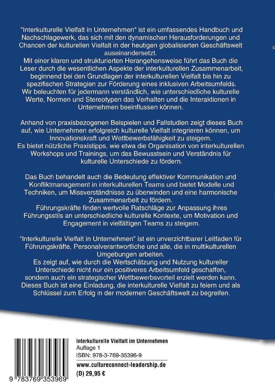 Rückseite: 9783769353969 | Interkulturelle Vielfalt im Unternehmen | Michael W. Göring | Buch