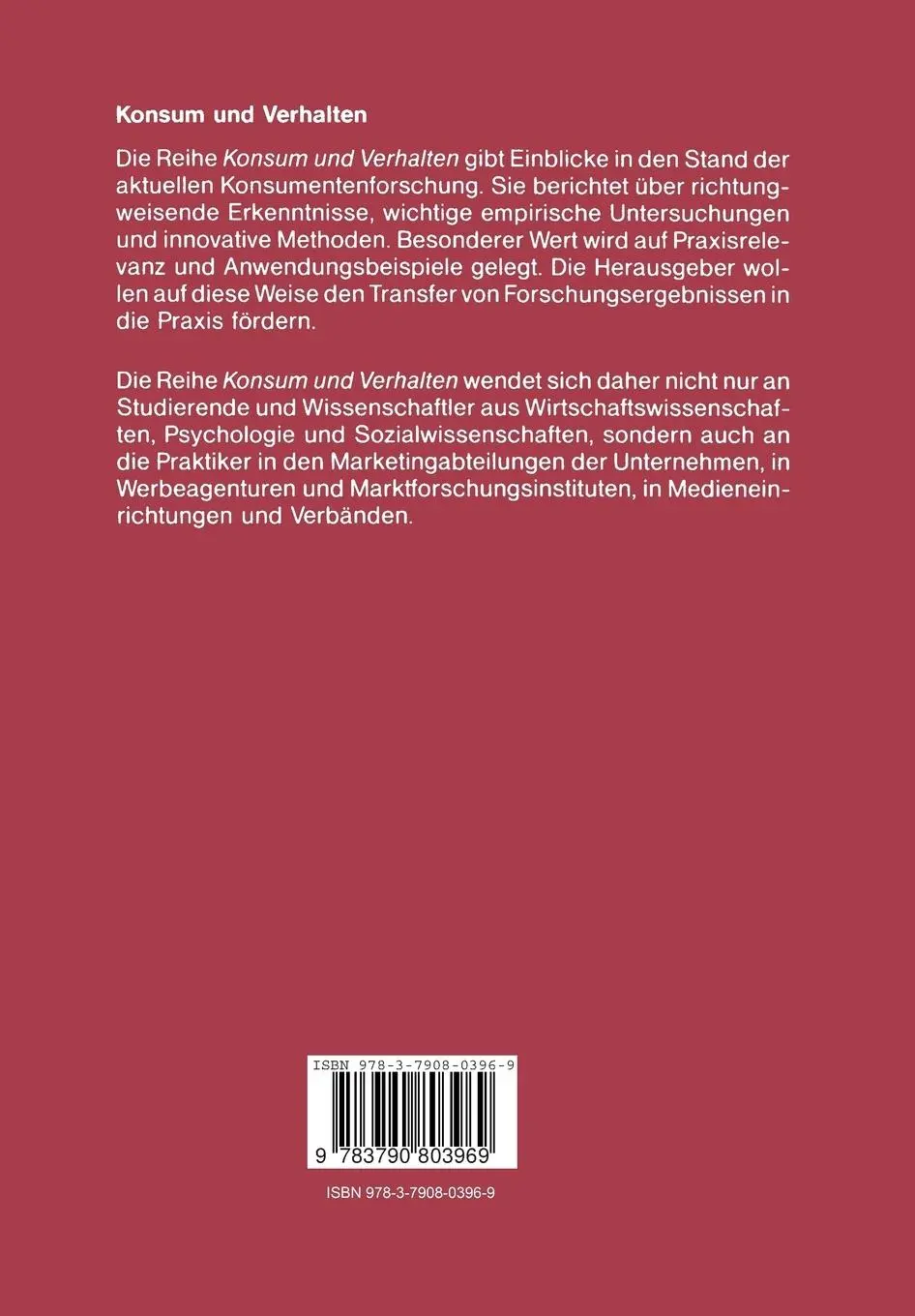 Rückseite: 9783790803969 | Die Messung bildhafter Konsumerlebnisse | Hans-Dieter Ruge | Buch