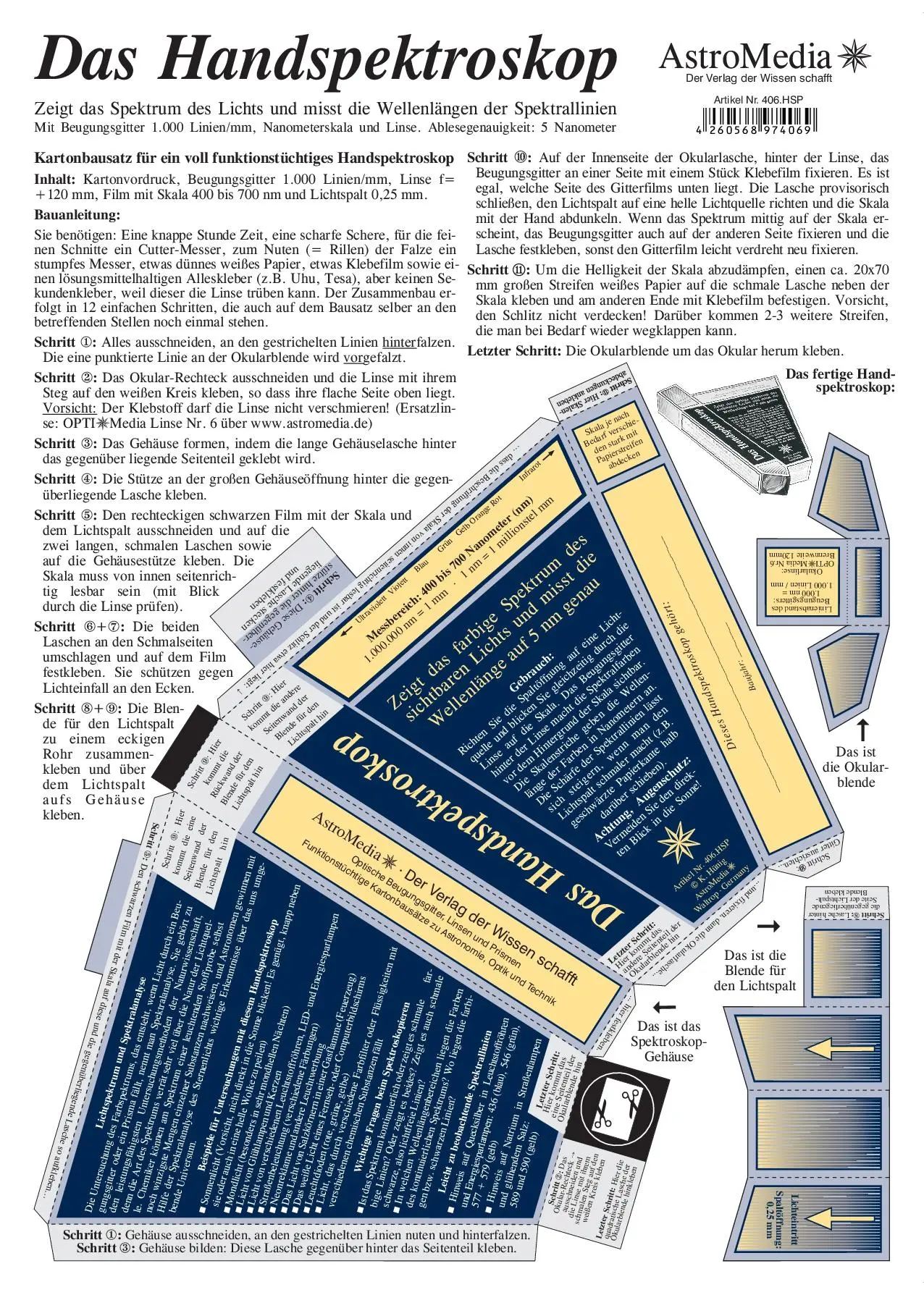Cover: 4260568974069 | Das Handspektroskop | Klaus Hünig | Deutsch | 2020 | AstroMedia GmbH