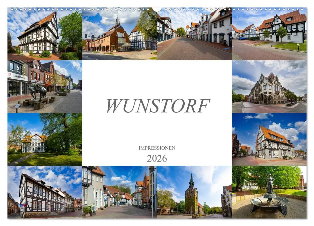 Cover: 9783457604069 | Wunstorf Impressionen (Wandkalender 2026 DIN A2 quer), CALVENDO...