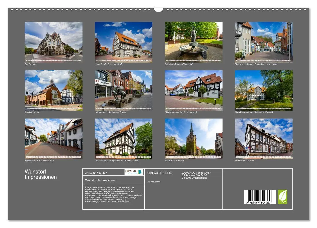 Bild: 9783457604069 | Wunstorf Impressionen (Wandkalender 2026 DIN A2 quer), CALVENDO...