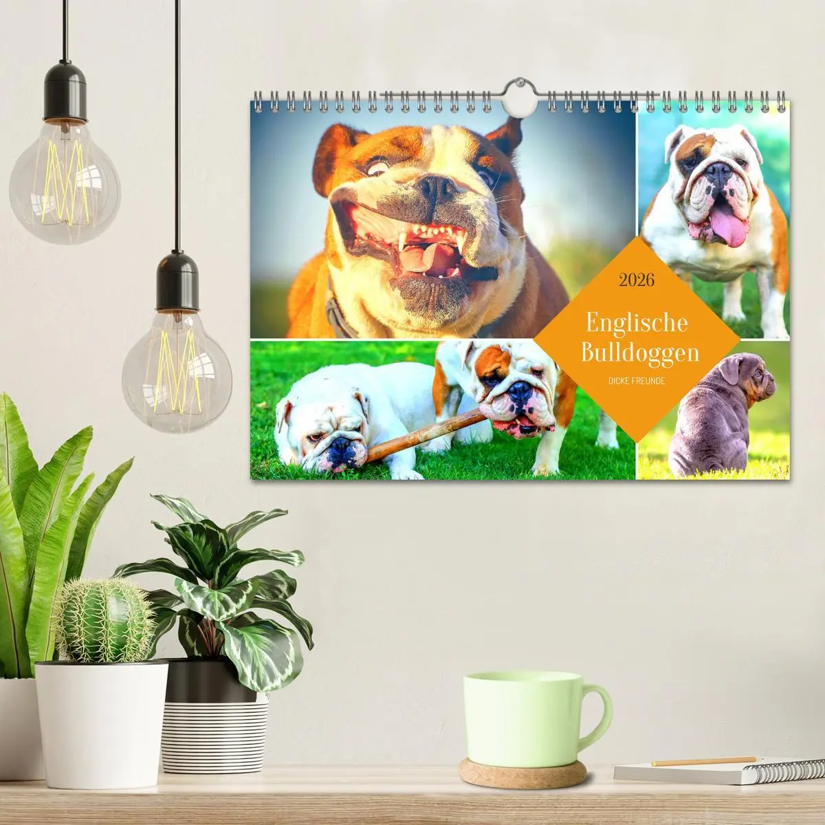 Bild: 9783457914069 | Dicke Freunde. Englische Bulldoggen (Wandkalender 2026 DIN A4...
