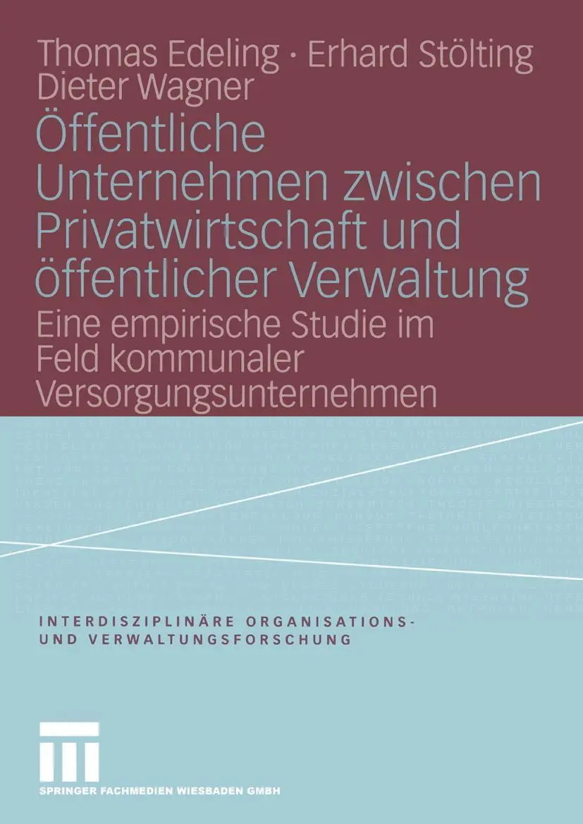 Cover: 9783810034069 | Öffentliche Unternehmen zwischen Privatwirtschaft und öffentlicher...