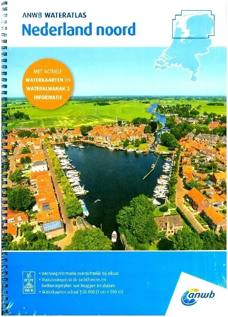 Cover: 9789018054069 | Wateratlas Nederland Noord | 1:50000 | Taschenbuch | ANWB Waterkaarten