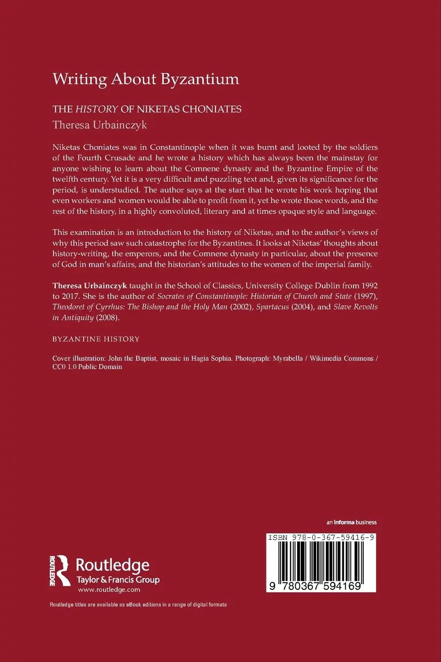 Rückseite: 9780367594169 | Writing About Byzantium | The History of Niketas Choniates | Buch