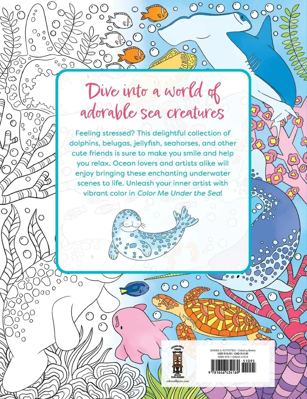 Rückseite: 9781646434169 | Color Me Under the Sea | An Adorable Adult Coloring Book | Press
