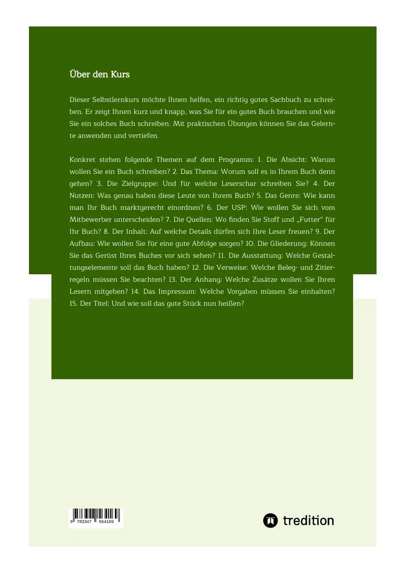 Rückseite: 9783347564169 | Selbstlernkurs: Die Bücherschmiede | Heike Thormann | Buch | 72 S.