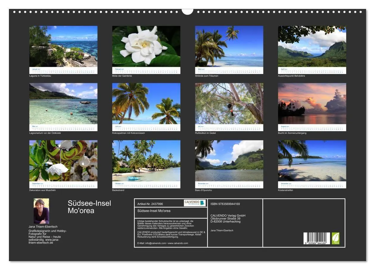 Bild: 9783569944169 | Südsee-Insel Mo'orea (Wandkalender 2027 DIN A2 quer), CALVENDO...