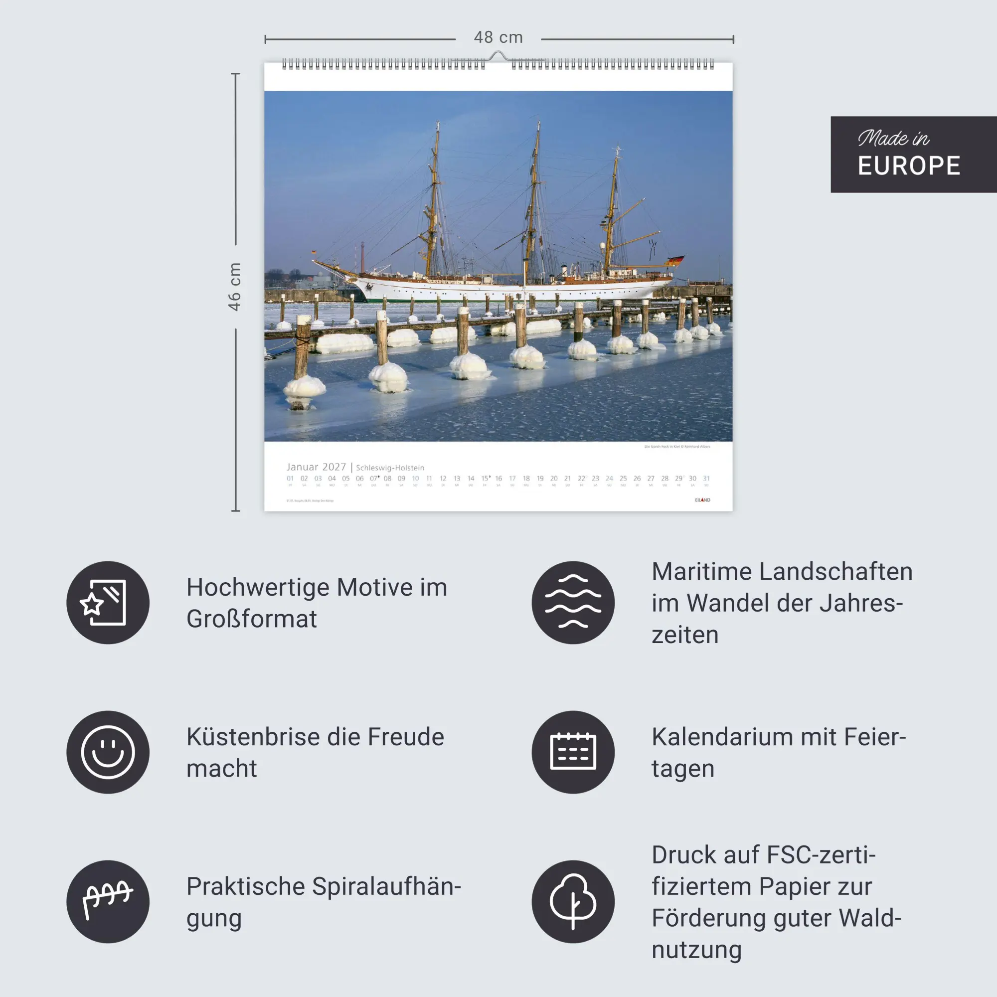 Bild: 9783964024169 | Schleswig-Holstein Edition Kalender 2027 - Land zwischen den Meeren