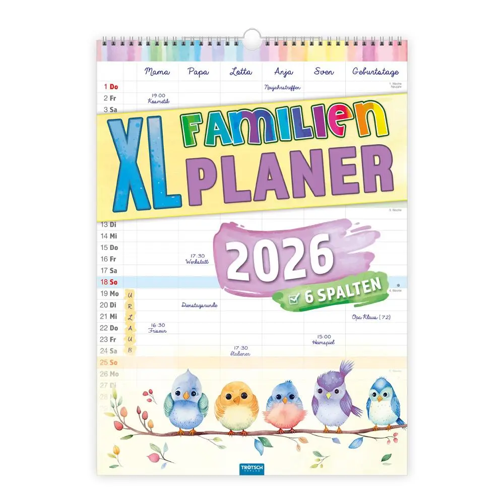 Cover: 9783988024169 | Trötsch Großbildkalender XL Familienplaner 2026 mit 6 Spalten | KG