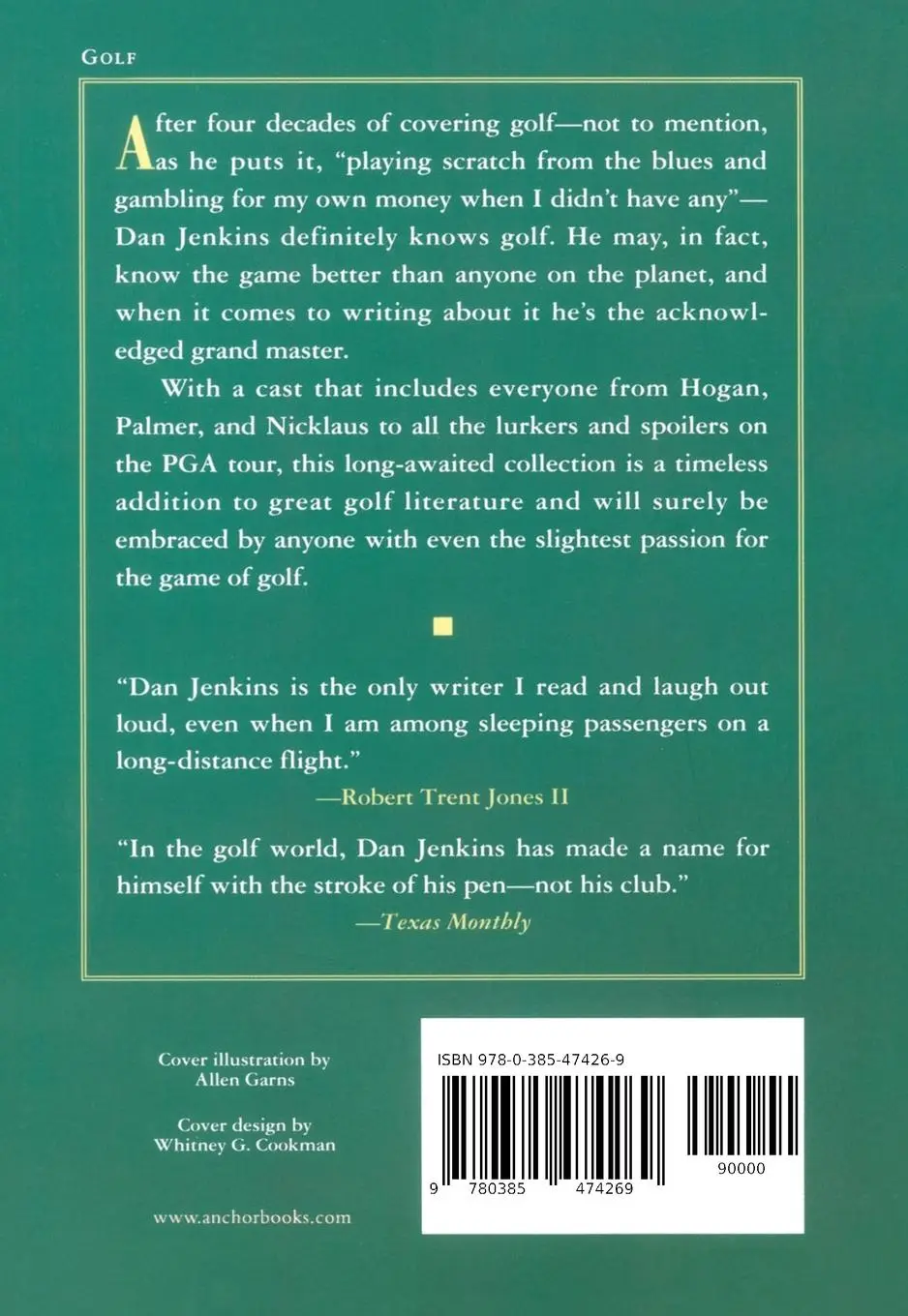 Rückseite: 9780385474269 | Fairways and Greens | Dan Jenkins | Taschenbuch | Englisch | 1995