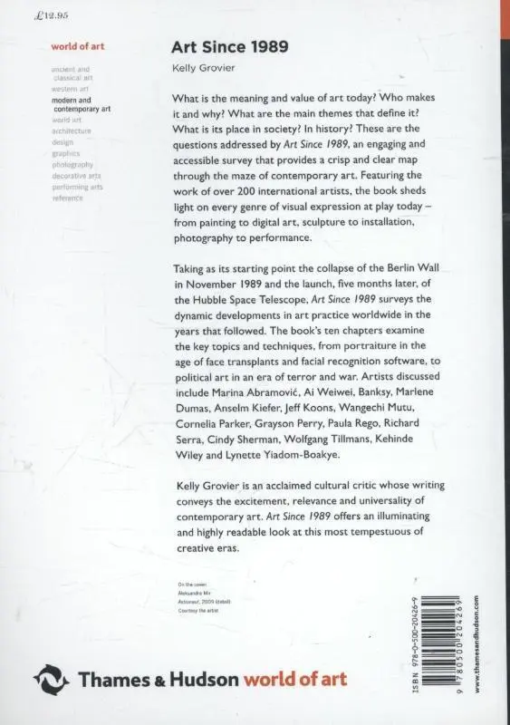 Rückseite: 9780500204269 | Art Since 1989 | Kelly Grovier | Taschenbuch | Kartoniert / Broschiert