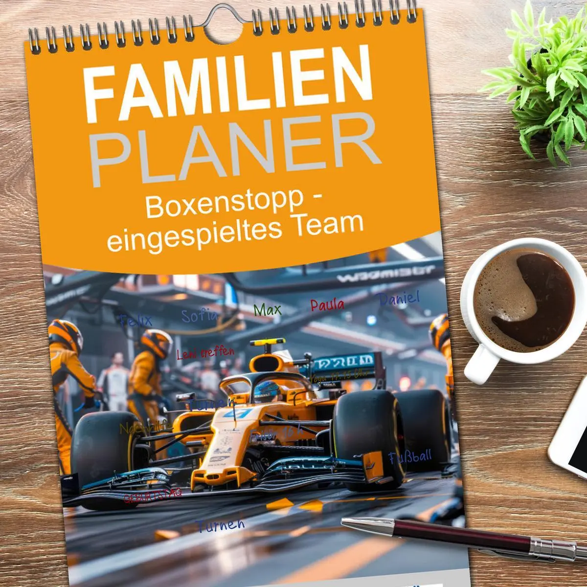 Bild: 9783516604269 | Familienplaner 2026 - Boxenstopp - eingespieltes Team mit 5 Spalten...