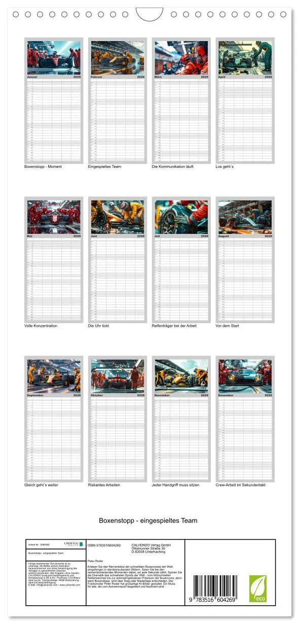 Bild: 9783516604269 | Familienplaner 2026 - Boxenstopp - eingespieltes Team mit 5 Spalten...