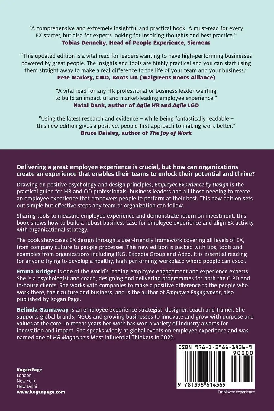 Rückseite: 9781398614369 | Employee Experience by Design | Emma Bridger (u. a.) | Taschenbuch