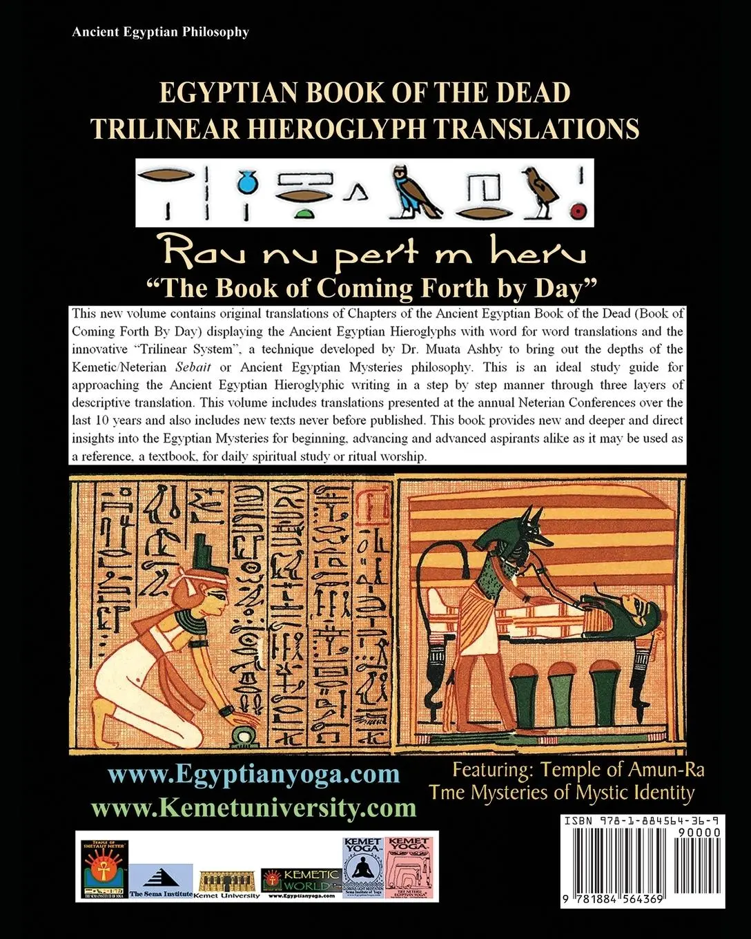 Rückseite: 9781884564369 | EGYPTIAN BOOK OF THE DEAD HIEROGLYPH TRANSLATIONS USING THE...