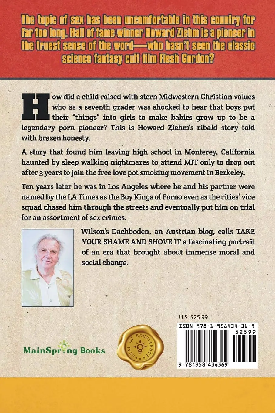 Rückseite: 9781958434369 | Take Your Shame and Shove It | Howard Ziehm | Taschenbuch | Englisch