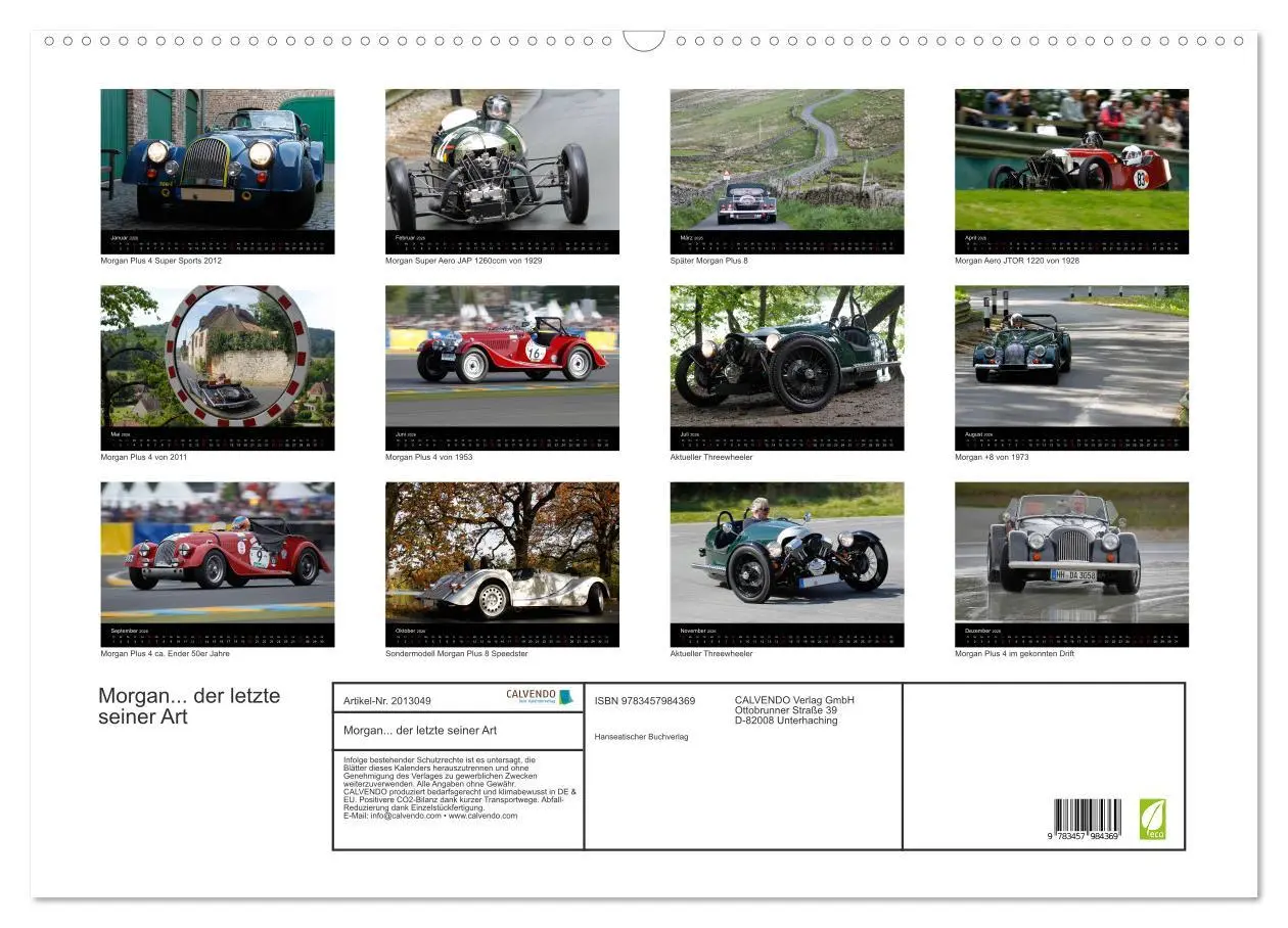 Bild: 9783457984369 | Morgan... der letzte seiner Art (Wandkalender 2026 DIN A2 quer),...