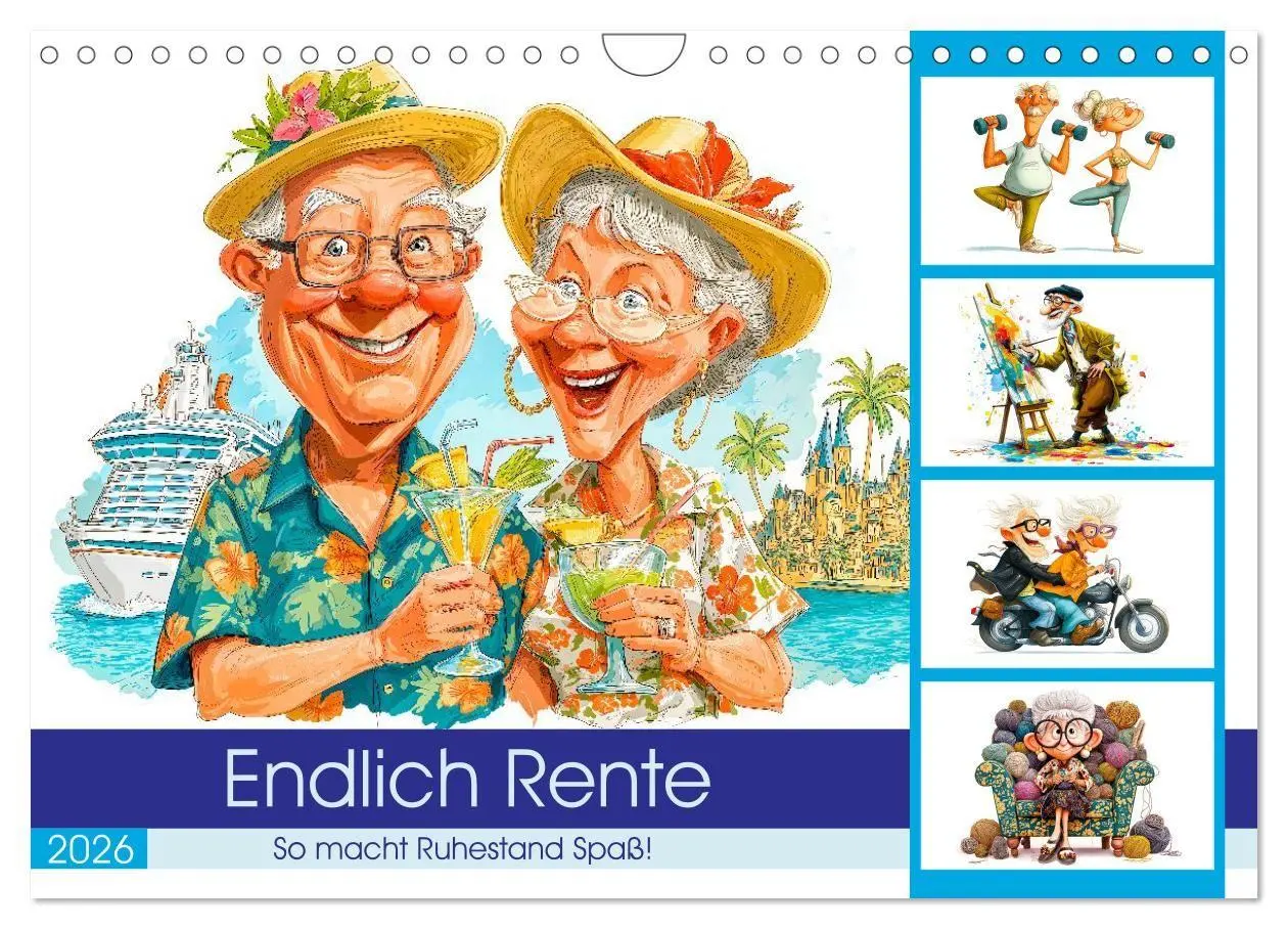 Cover: 9783516694369 | Endlich Rente - So macht Ruhestand Spaß! (Wandkalender 2026 DIN A4...