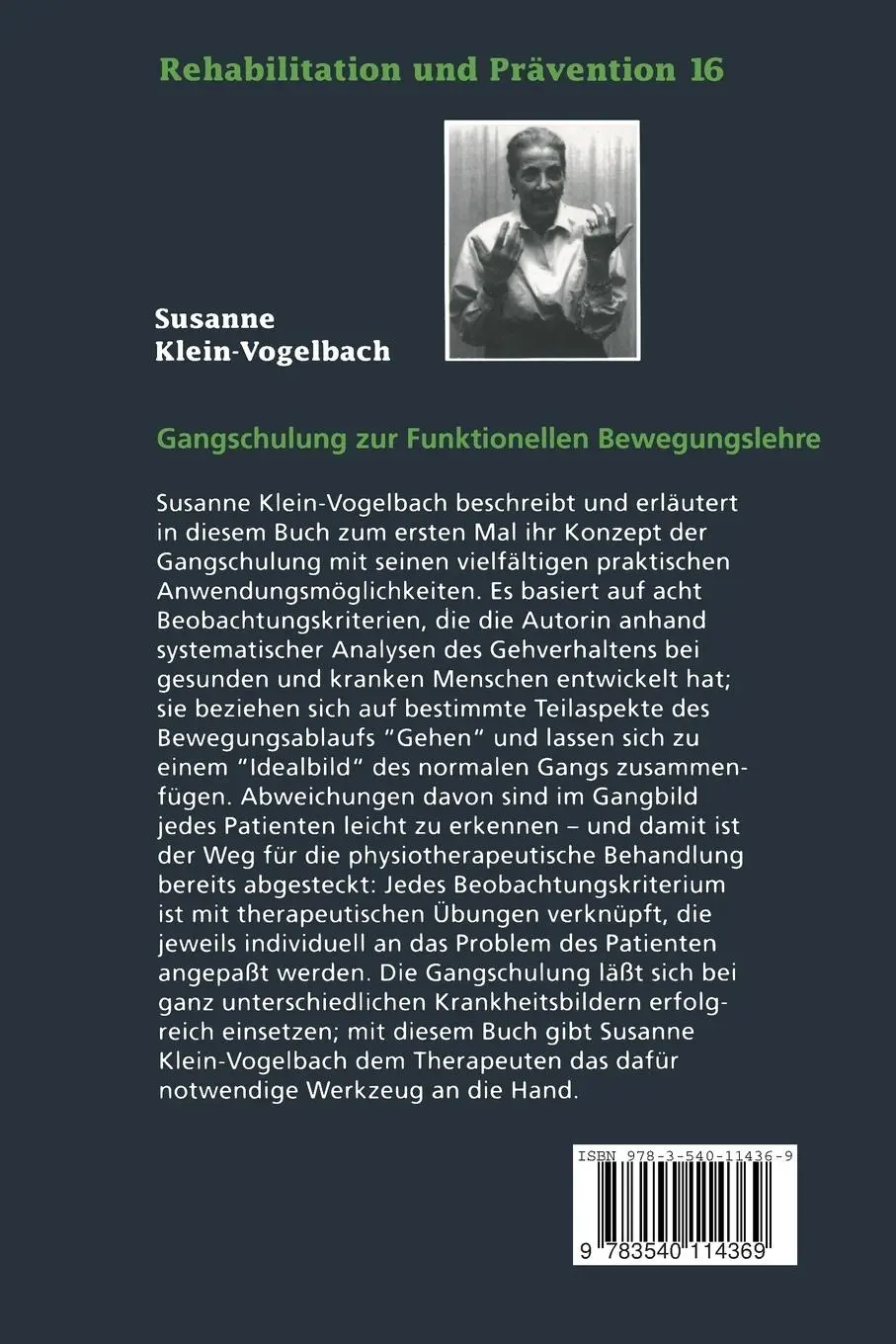 Rückseite: 9783540114369 | Gangschulung zur Funktionellen Bewegungslehre | Klein-Vogelbach | Buch
