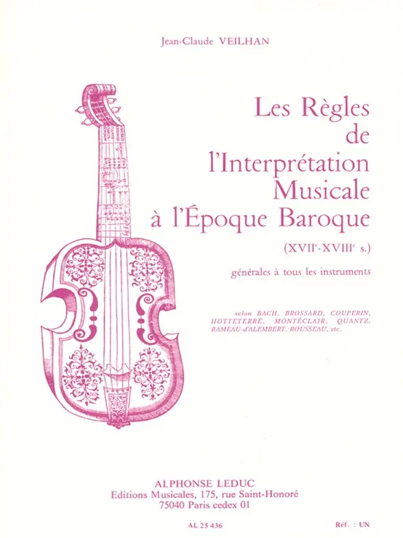 Cover: 9790046254369 | Les règles de l'interpretation musicale a l'époque baroque vol.1