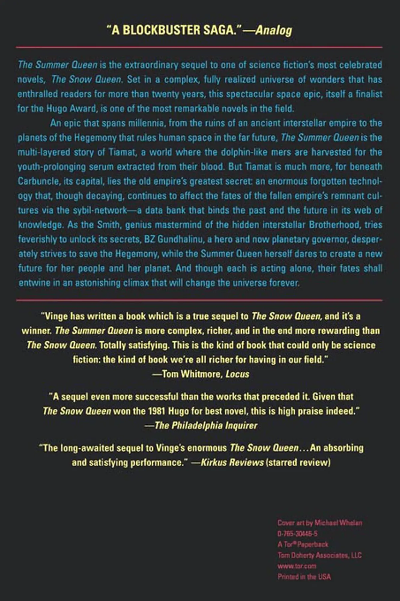Rückseite: 9780765304469 | The Summer Queen | Joan D. Vinge | Taschenbuch | Englisch | 2003