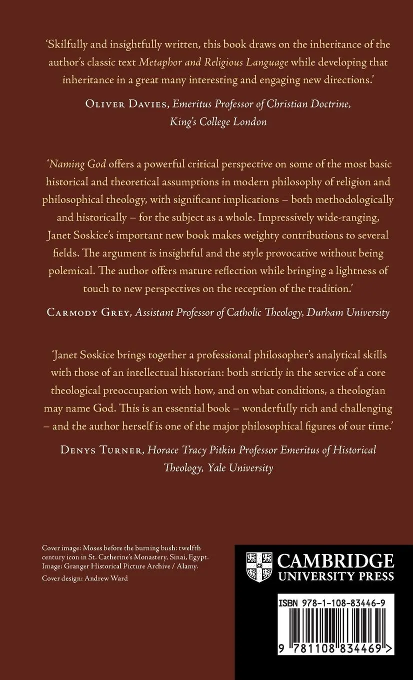 Rückseite: 9781108834469 | Naming God | Janet Soskice | Buch | Englisch | 2023