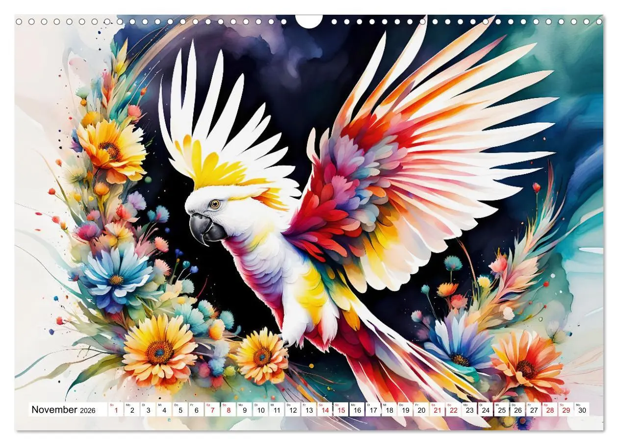 Bild: 9783457424469 | Papageien - Fliegende Edelsteine (Wandkalender 2026 DIN A3 quer),...