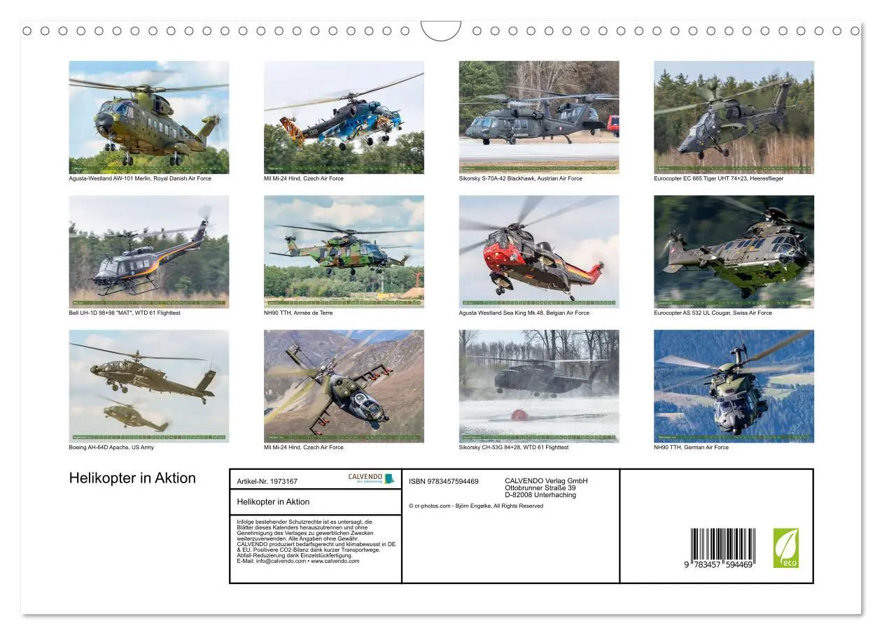 Bild: 9783457594469 | Helikopter in Aktion (Wandkalender 2026 DIN A3 quer), CALVENDO...