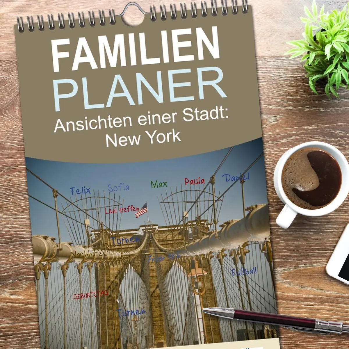 Bild: 9783516514469 | Familienplaner 2026 - Ansichten einer Stadt: New York mit 5 Spalten...