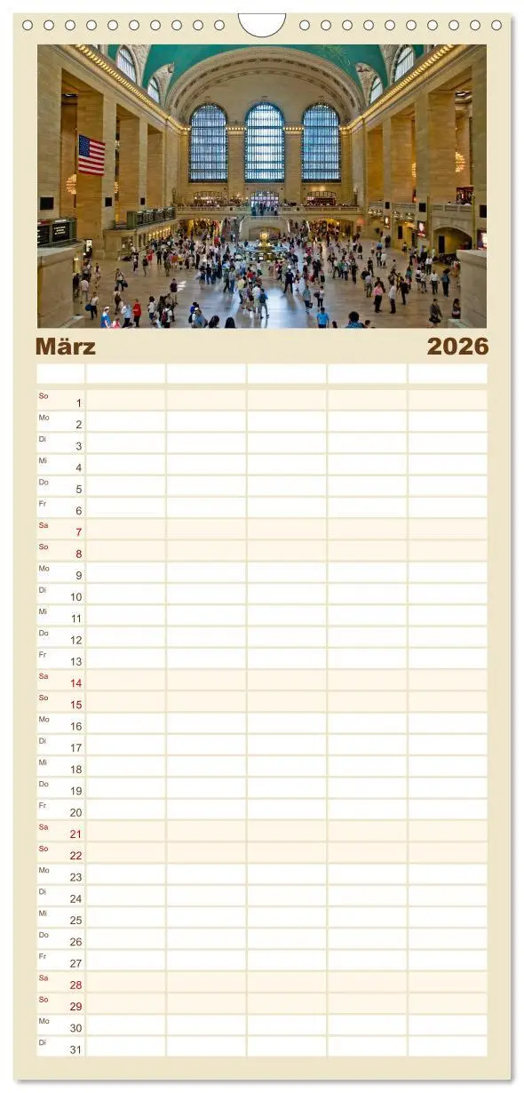 Bild: 9783516514469 | Familienplaner 2026 - Ansichten einer Stadt: New York mit 5 Spalten...