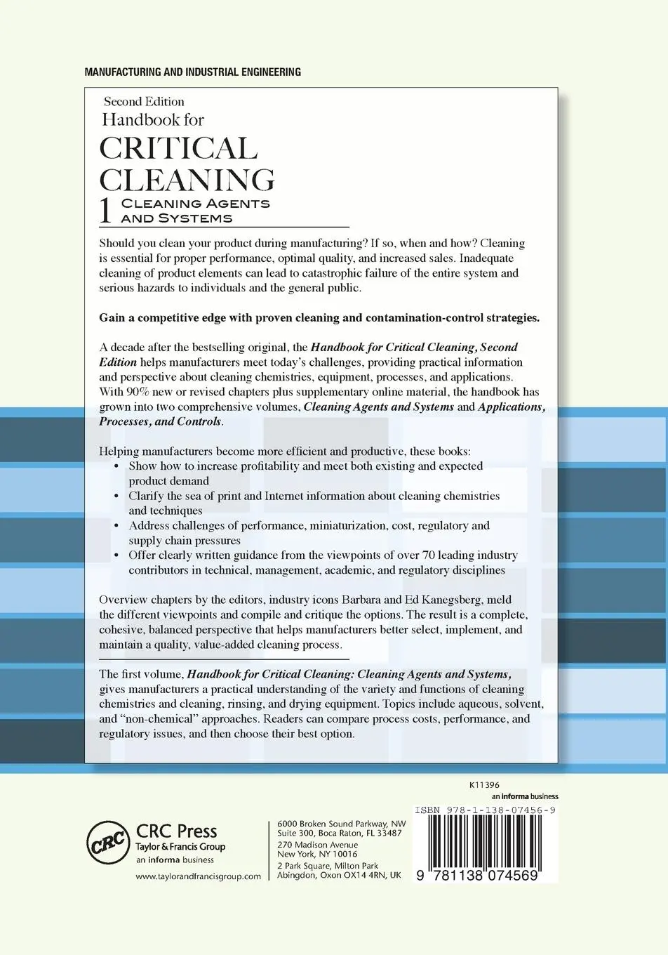 Rückseite: 9781138074569 | Handbook for Critical Cleaning | Barbara Kanegsberg (u. a.) | Buch